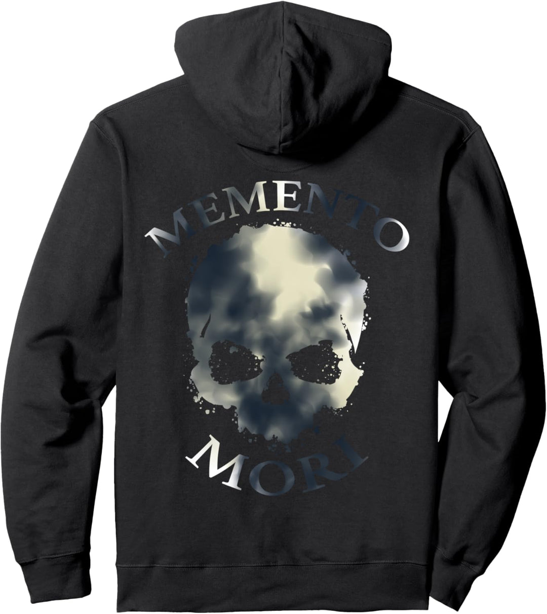 Memento Mori Stoizismus Lateinischer Spruch Totenkopf Tod Pullover Hoodie