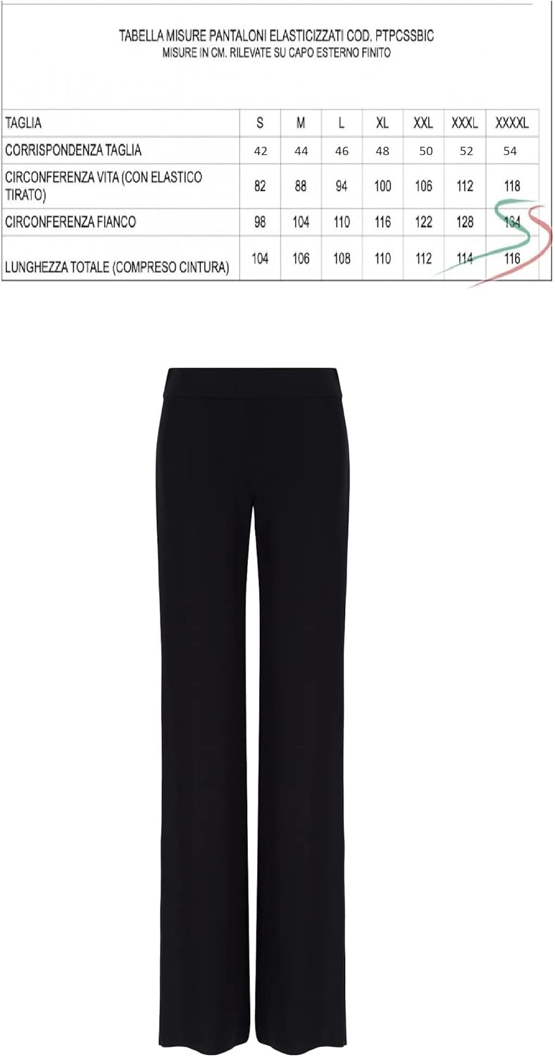MCA Palazzo Hohe Taille Hose aus elastischer Baumwolle, XS Warme Baumwolle