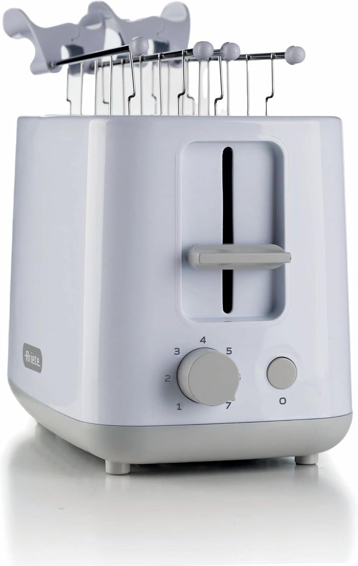 Ariete Breakfast 147 Toaster, Toaster mit 7 Bräunungsstufen, Automatischem Auswurf, Herausnehmbarem