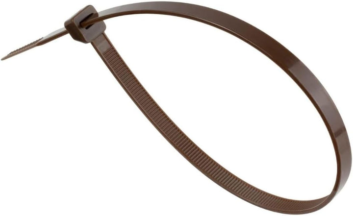 Gocableties Kabelbinder 100 Stück Braun, 450 mm x 9,0 mm mit 79,4 kg Zugfestigkeit, extra starkes, U