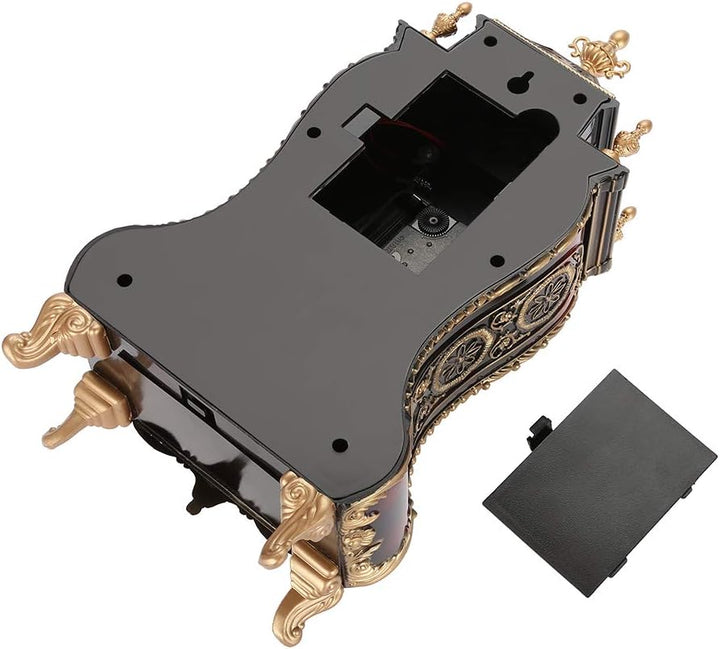 Vintage Tischuhr, batteriebetrieben, antike, analoge Retro-Uhr für Raumdekoration, leise, elegante N