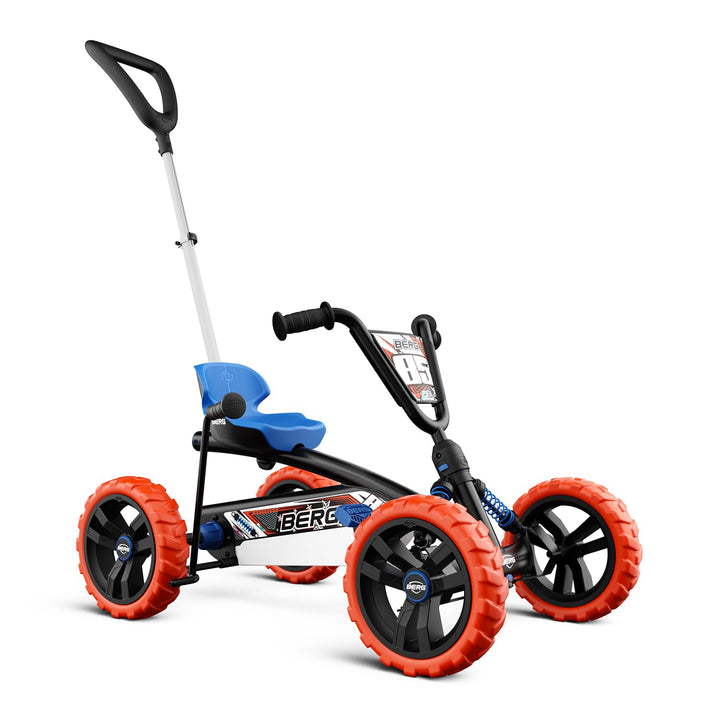 BERG Pedal-Gokart Buzzy 2-in-1 inkl. Schubstange | Gokart mit Freilauf | Tretfahrzeug für Kinder ab