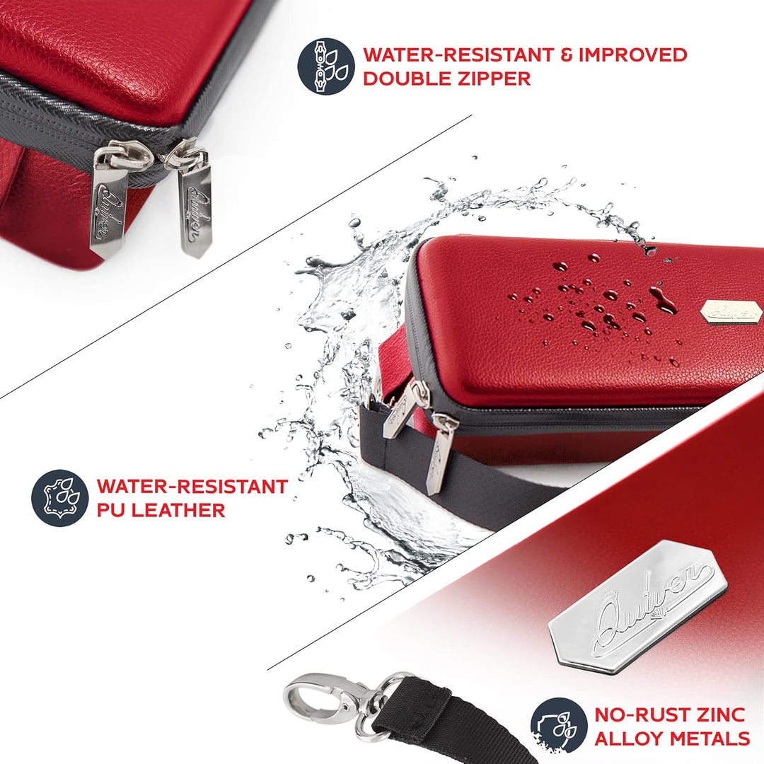 Quiver Time Karten-Tragetasche Bolt Rot - Halter für Sammelkarten und Deck-Aufbewahrungsbox, kompati