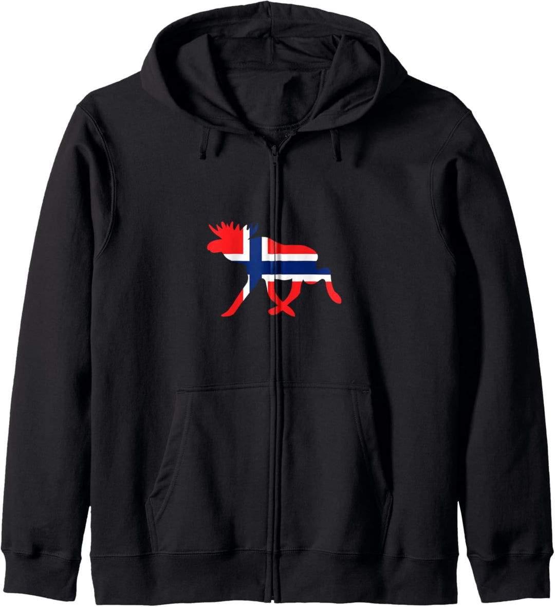 Elch mit Norwegen Flagge Kapuzenjacke
