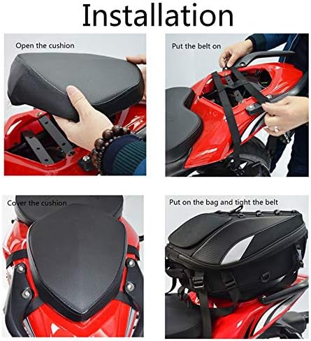 RYITGO Hecktasche Motorrad,Hecktasche Motorrad Wasserdicht,Motorrad-Sitztasche,Motorrad Rucksack Was