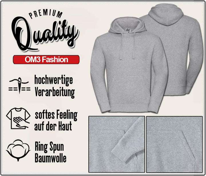 OM3® Japanese Hieroglyph Peace Hoodie | Herren | Japan Symbol Schriftzug Frieden | Kapuzen-Pullover