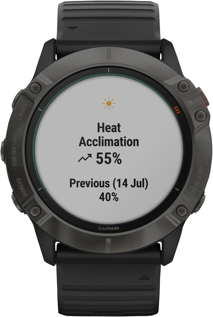 Garmin Fenix 6X Solar Titanium DLC schwarz/grau, 010-02157-21