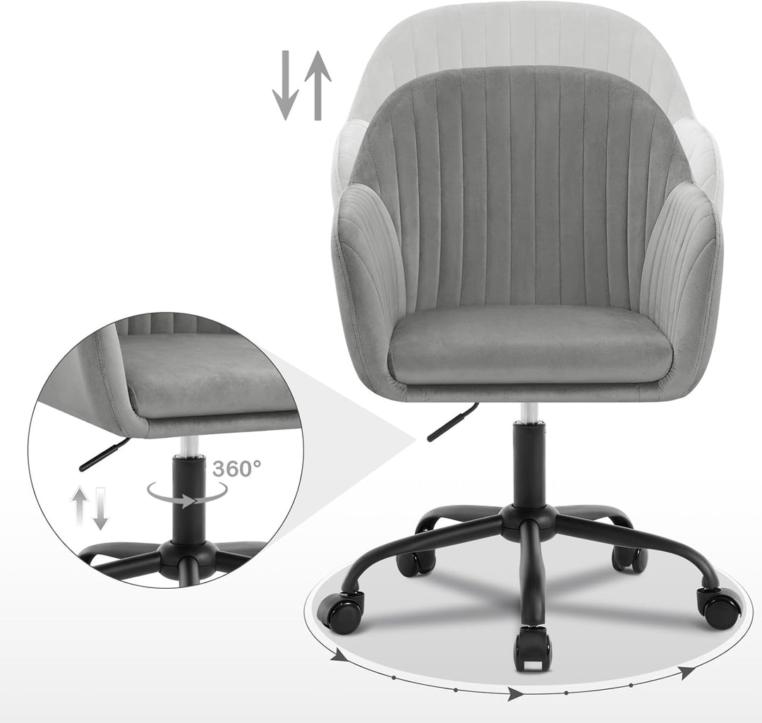 WOLTU Schreibtischstuhl, Bürostuhl ergonomisch, Homeoffice Stuhl höhenverstellbar, Schminkstuhl mit