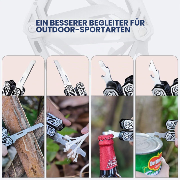 BIBURY Multifunktionale Zange mit Flaschenöffner, Schraubendreher, Säge, Multi Tool ideal für Campin