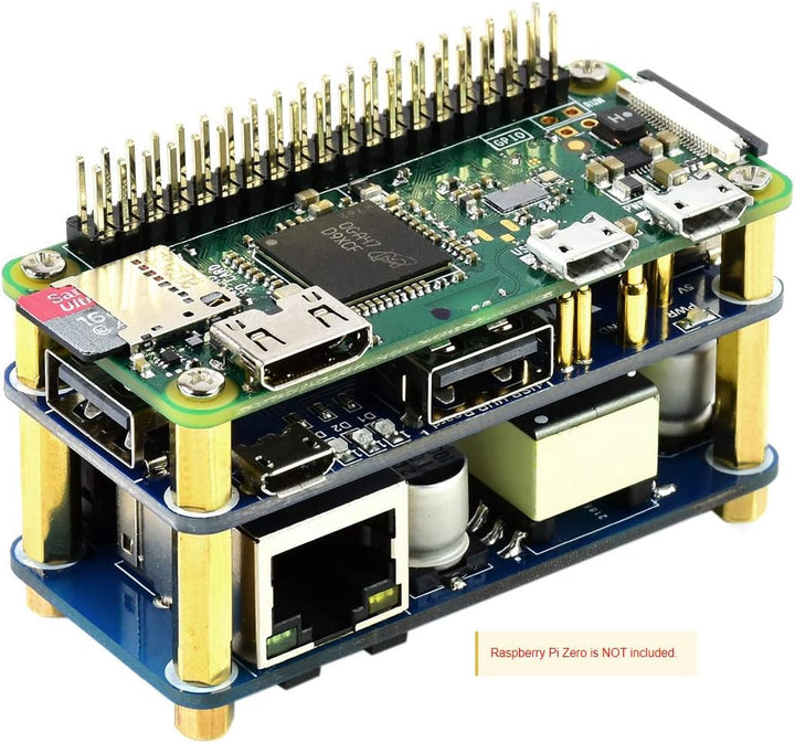 IBest PoE Ethernet/USB HUB HAT with Box for Raspberry Pi Zero/Zero W/Zero WH,Power Over Ethernet USB