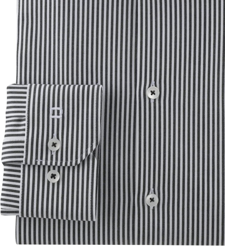 OLYMP Herren Oberhemd Langarm No.Six.24.Seven,Römer Streifen,super Slim,Modern Kent 38 Schwarz 68, 3