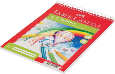 Faber-Castell 212051-10 - Malblock DIN A5, FSC-Mix, perforiert, 60 Blatt, 10 Blöcke