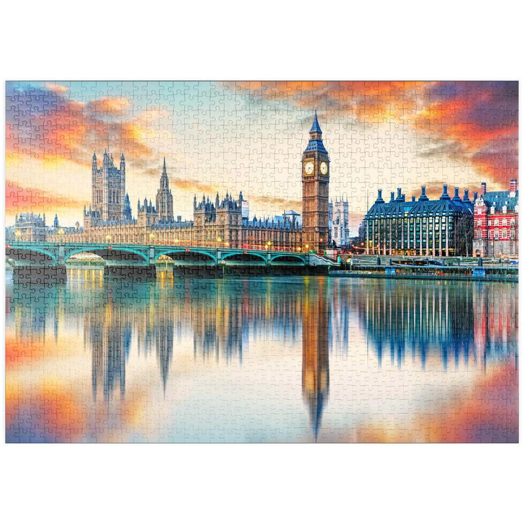 Big Ben und Parlamentsgebäude, London, England - Premium 1000 Teile Puzzle - MyPuzzle Sonderkollekti