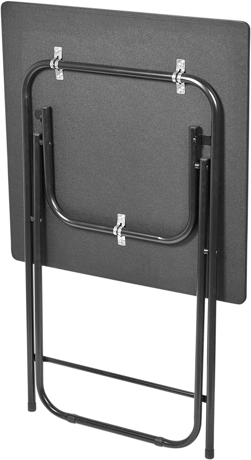 URBNLIVING Metall Beine Faltbar Seite Kaffeetisch - Schwarz, Large Schwarz Large, Schwarz Large