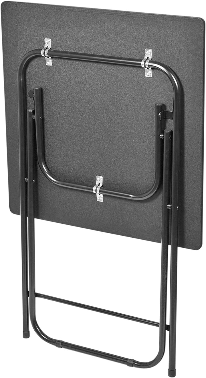 URBNLIVING Metall Beine Faltbar Seite Kaffeetisch - Schwarz, Large Schwarz Large, Schwarz Large