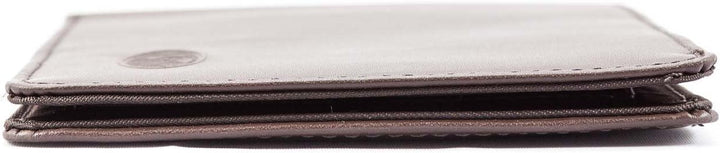 Big Skinny Herren Geldbörse aus Leder, doppelt gefaltet, für bis zu 30 Karten Braun, Braun