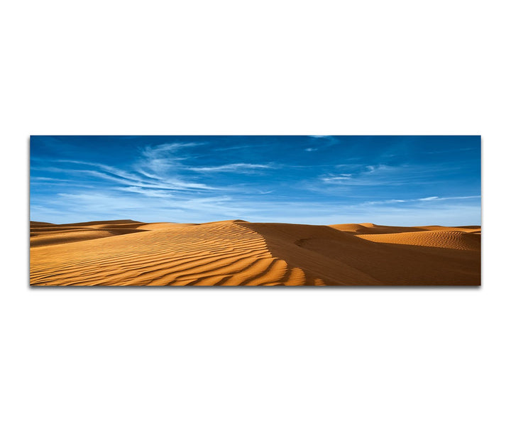 Paul Sinus Art Panoramabild auf Leinwand und Keilrahmen 150x50cm Afrika Wüste Sanddünen Wolkenschlei