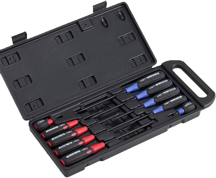 Vesel Set mit 10 Schraubendrehern "Supercushion" mit flachem Kopf, kompatibel mit Jis/ISO/Din/Asme