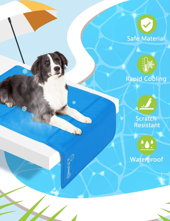 pecute Kühlmatte Hunde Katzen, Kuhlmatte für Hund und Katze mit Ungiftiges Gel,Selbstkühlende Kissen