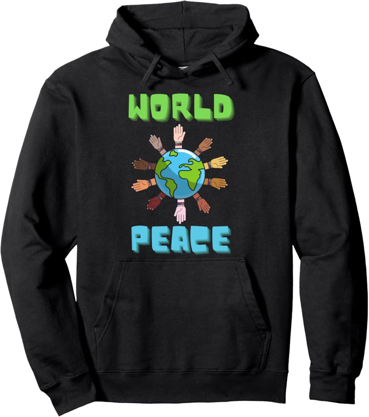World Peace Friedenszeichen Gegen Rassismus Weltfrieden Pullover Hoodie