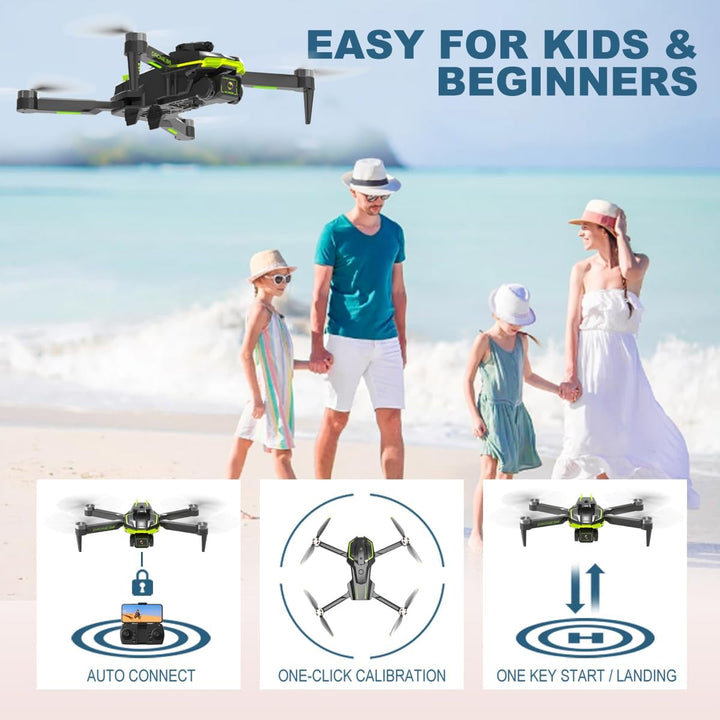 Drohne mit Kamera 4K für Kinder und Erwachsene mit Bürstenlose Motor, Faltbar Quadcopter mit WiFi Üb