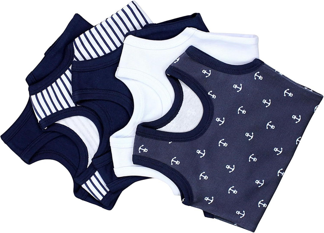TupTam Baby Jungen Achselbody – Weicher Baby Body im 5er Pack aus Baumwolle, Body Baby Unifarben OEK