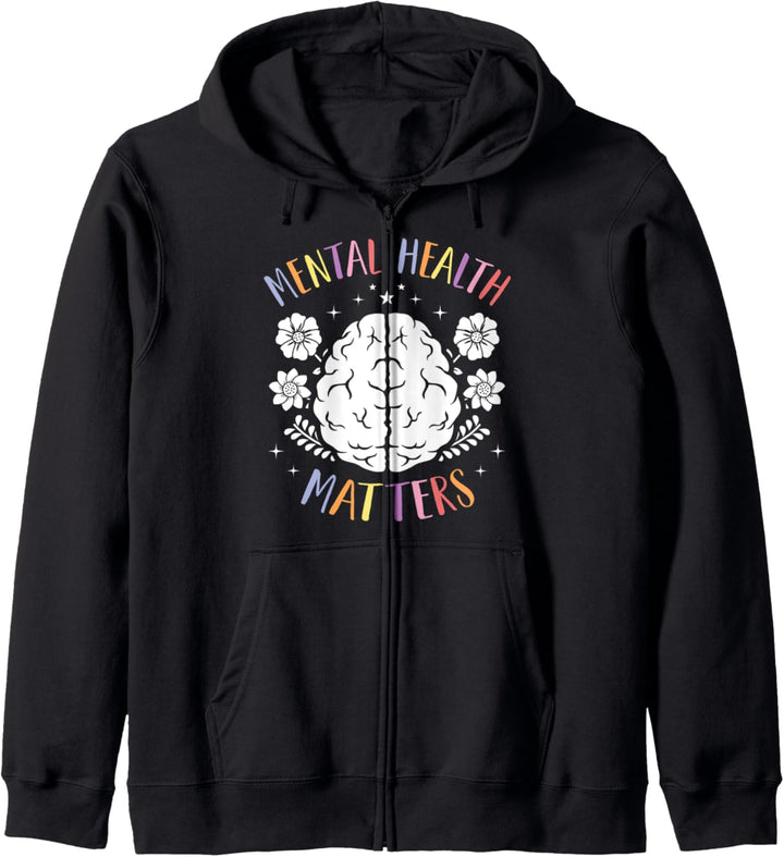 Mental Health Matters Happy End Stigma Awareness Grafik Kapuzenjacke