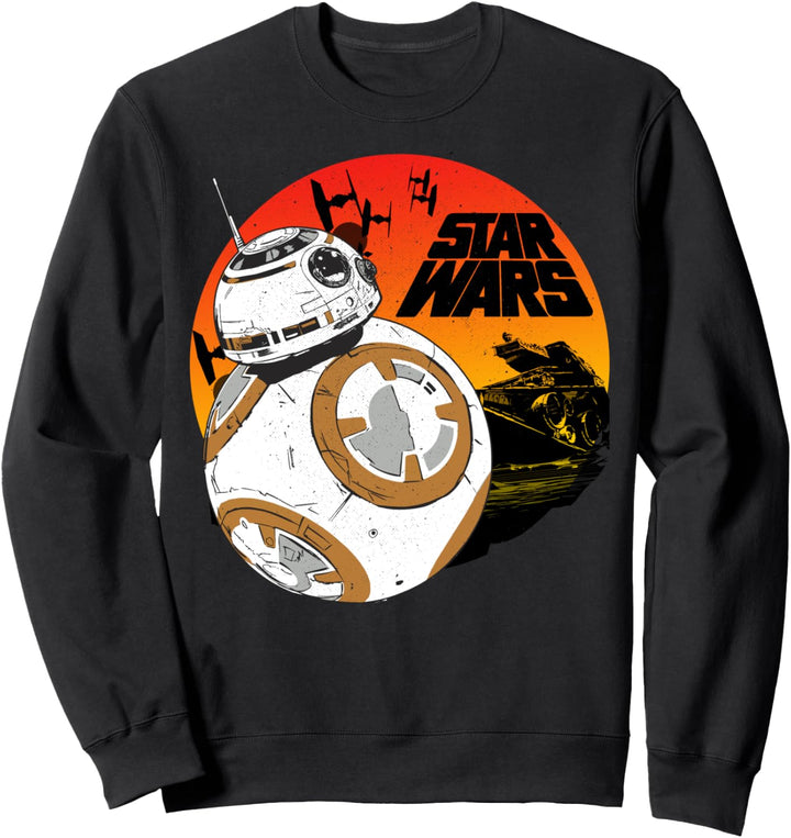 Star Wars Last Jedi BB-8 Retro Sunset Rollabout C1 Sweatshirt