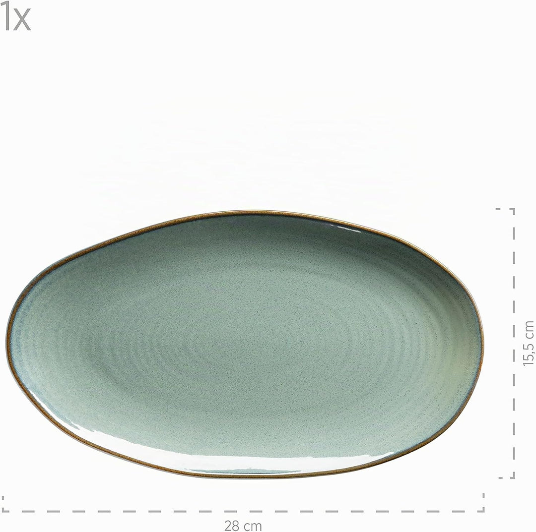 MÄSER Serie Nottingham, Set aus 3 Servierplatten, Servierteller in 3 Grössen im unregelmässig geform