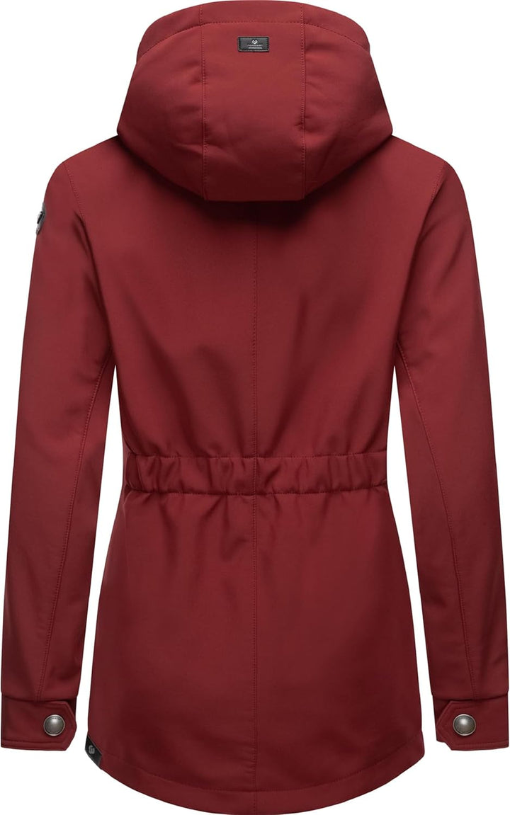 Ragwear Damen Übergangsjacke Funktionsjacke Softshelljacke wasserabweisend mit Kapuze Monadde Softsh