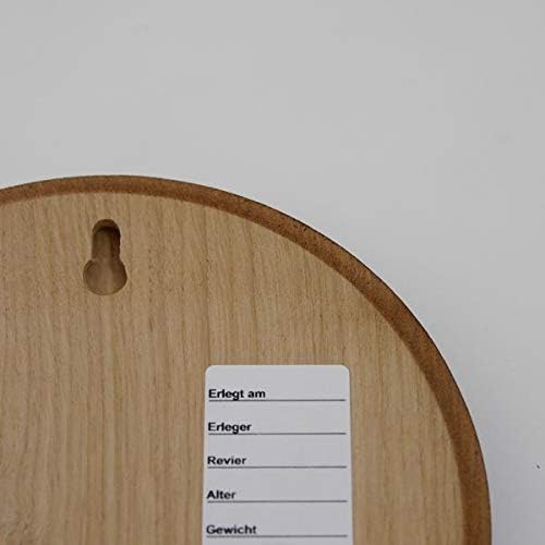 3 Stück Keilerschild Keilerbrett Gewaffbrett Trophäenschild rund dunkel AF 15 cm mit 3 x Eichenlaub