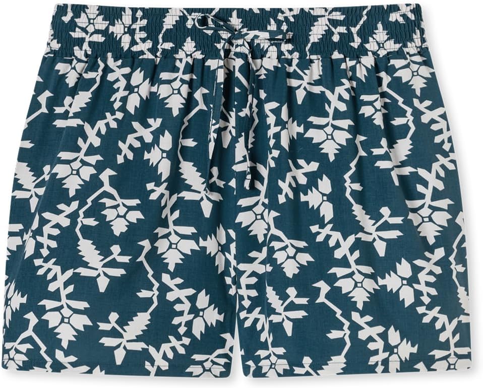 Schiesser Damen Schlafhose Kurz Webhose-Mix + Relax Pyjamaunterteil 34 Jeansblau_181197, 34 Jeansbla