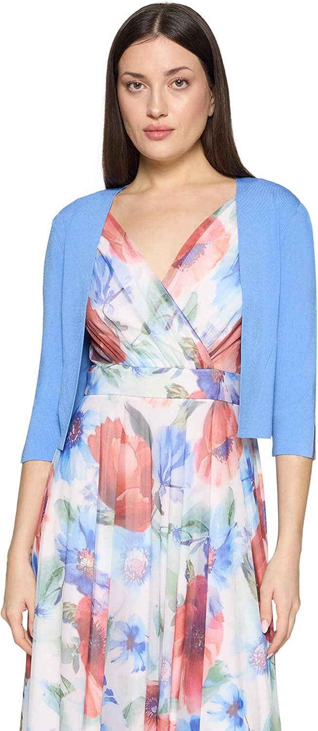 Vera Mont Damen 0226/4106 Strickjacke XS Paris Blue, XS Paris Blue