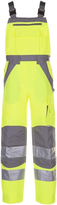Planam Grösse 44 Unisex Plaline Warnschutz Latzhose gelb zink Modell 5621 44 Gelb/Zink, 44 Gelb/Zink