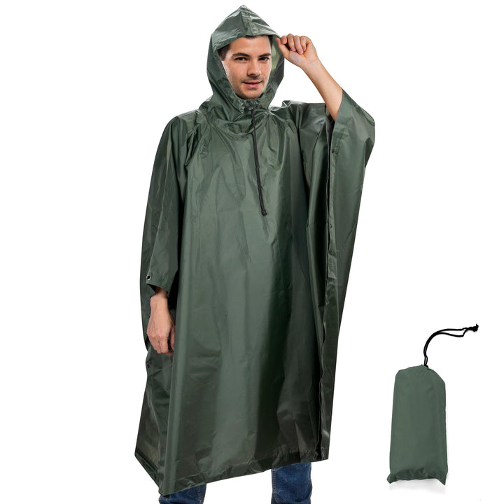 Regenponcho Wasserdicht Regencape mit Kapuze Multifunktionales Regenmantel Wiederverwendbar Regenkle