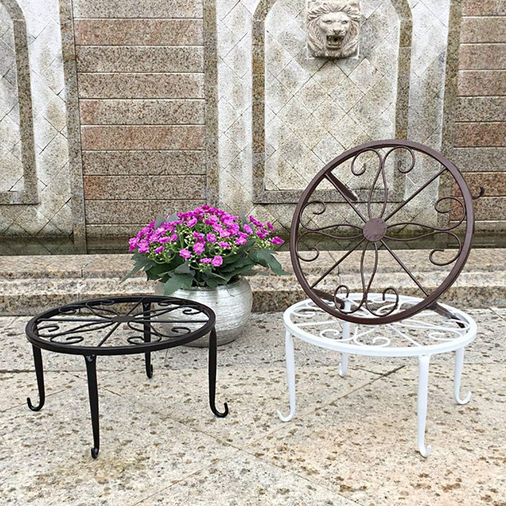 Blumenhocker Pflanzenständer,Retro-Design, Metall, rund, Schmiedeeisen, Blumentopfhalter Metall Blum