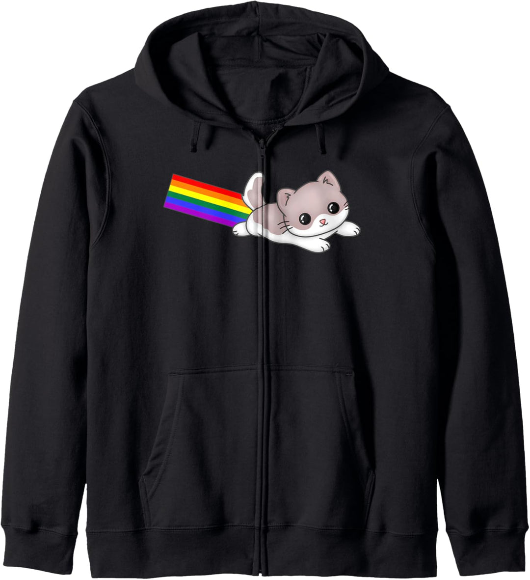 Regenbogen-Katzenflagge, niedlich, LGBT-Flagge Kapuzenjacke