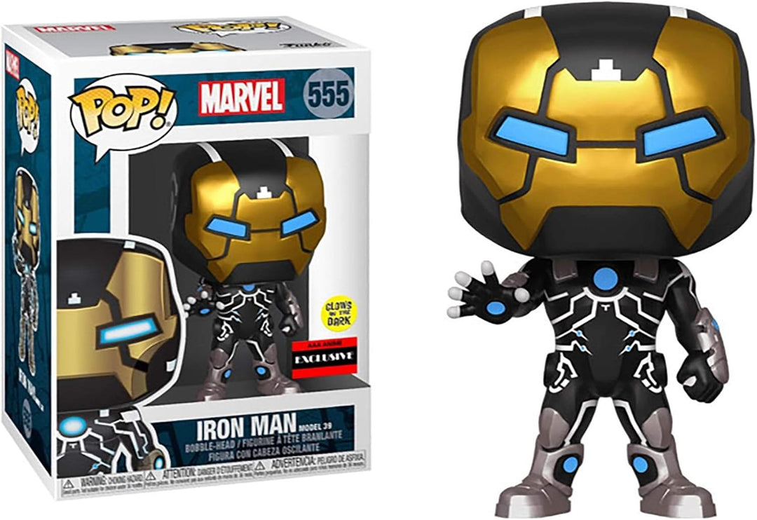 Funko Pop Marvel 80TH Iron Man Modell 39 Glanz im Dunkeln 43965 Handgelenke, Mehrfarbig