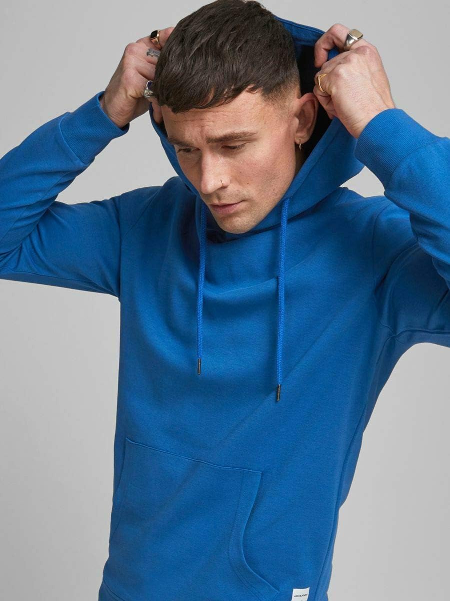 JACK & JONES Male Kapuzenpullover Einfarbig Kapuzenpullover XS Classic Blue/Fit:reg, XS Classic Blue