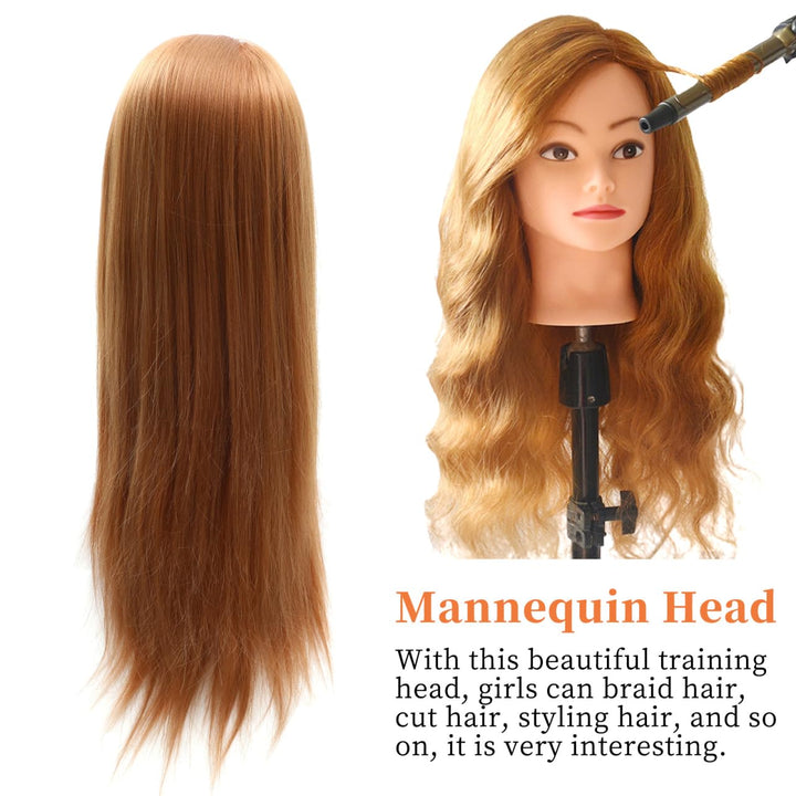 MAGICLULU Kopfmodell mit geflochtenem Haar kinder frisierkopf friseurkopf rosa Silikon-Gesichtswisch