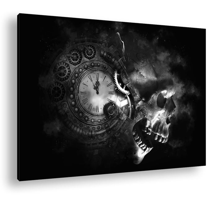 Zeit des Todes Format: 80x60 Effekt: Schwarz&Weiss als Leinwandbild, Motiv fertig gerahmt auf Echtho
