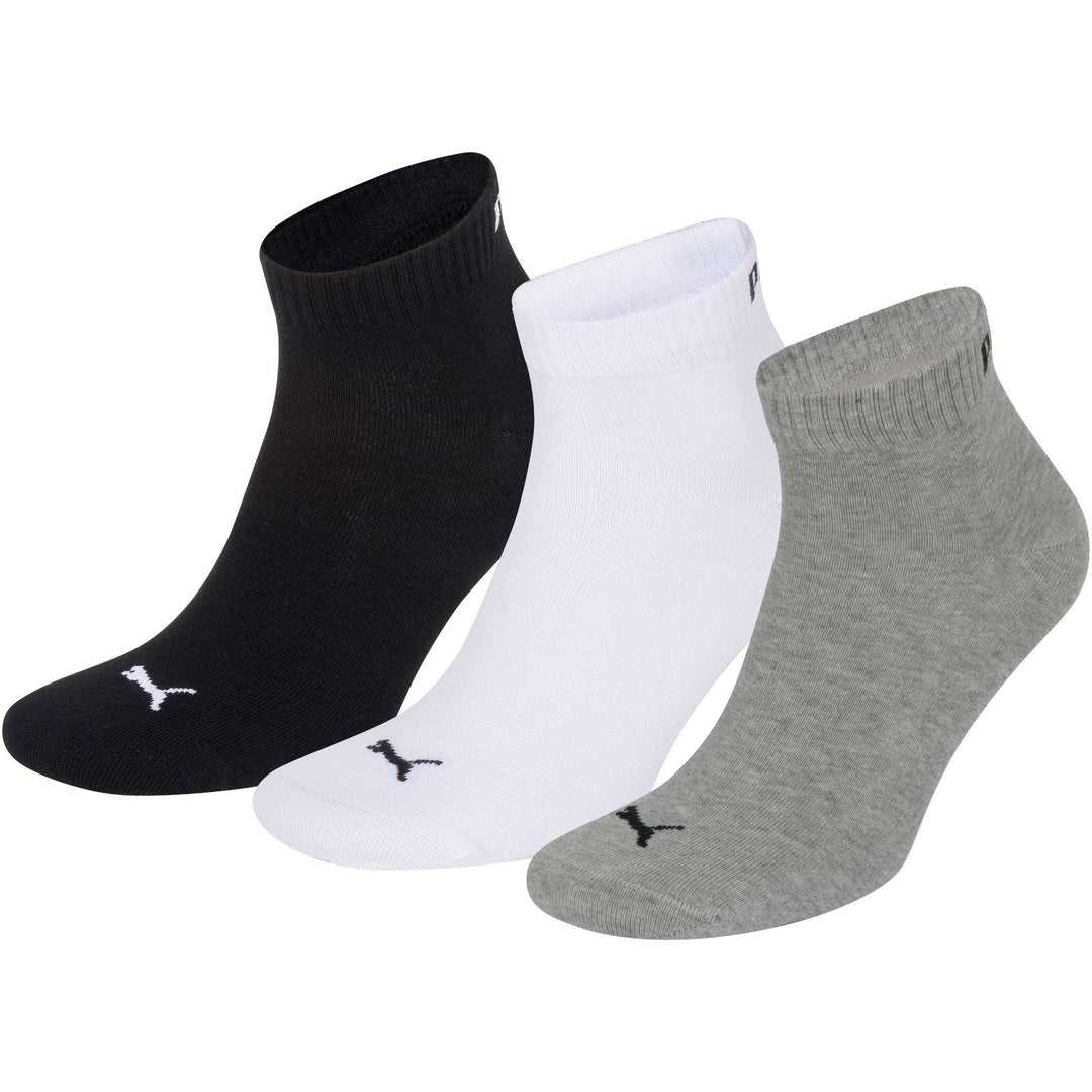 Puma Herren Sportsocke Quarter 3P 35-38 Mehrfarbig(882 - Grey/White/Black), 35-38 Mehrfarbig(882 - G
