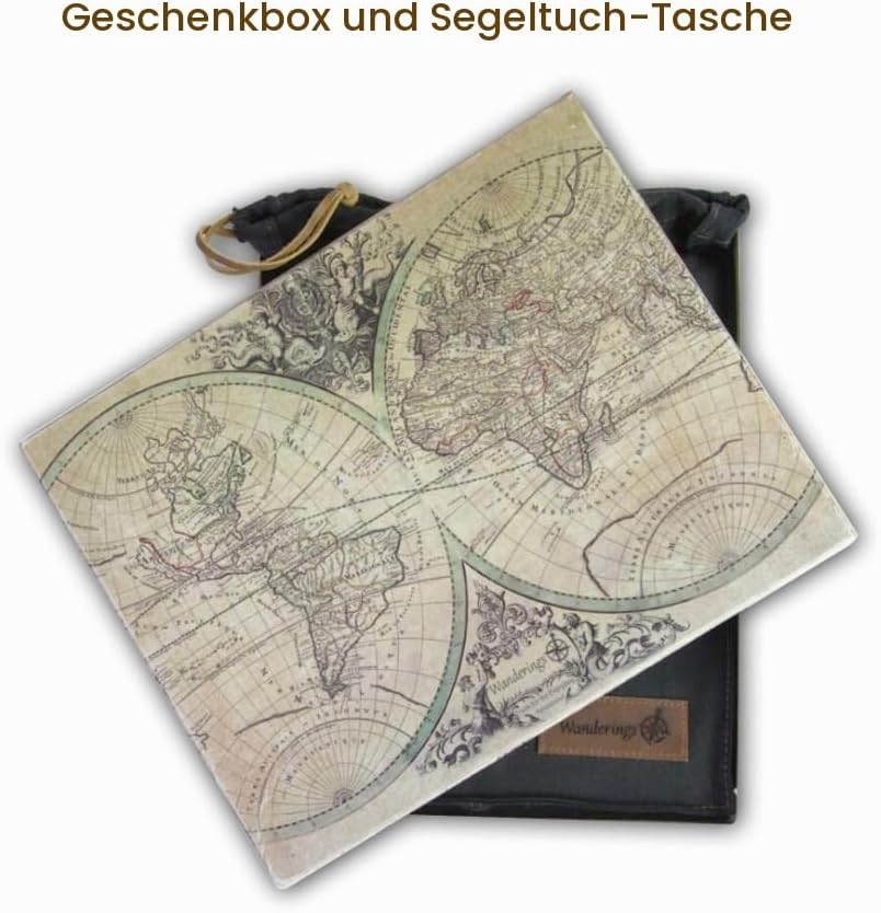 Wanderings Blaues Wildleder Aquarelljournal – 25 x 32 cm / 10 x12,5" – Mit Handgeschöpftem Büttenpap