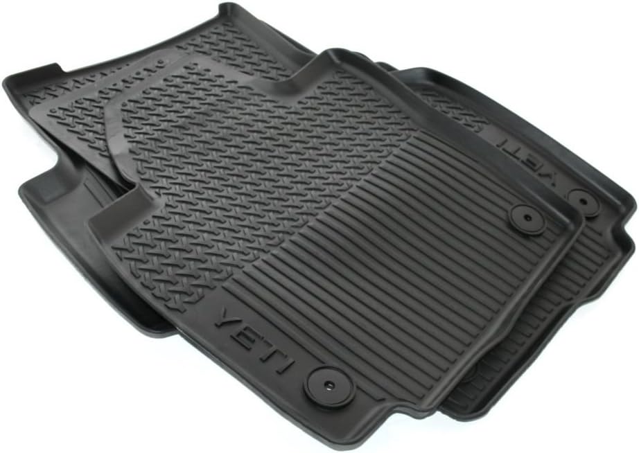 Skoda 5L1061550A Gummi Fussmatten 4-teilig Gummimatten Original Allwettermatten Single, Single