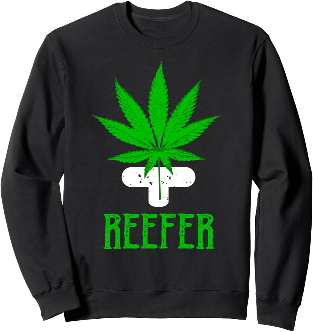 Reefer Funny Coral Reef Frag Joke | Marijuana Fish Tank Gift Sweatshirt