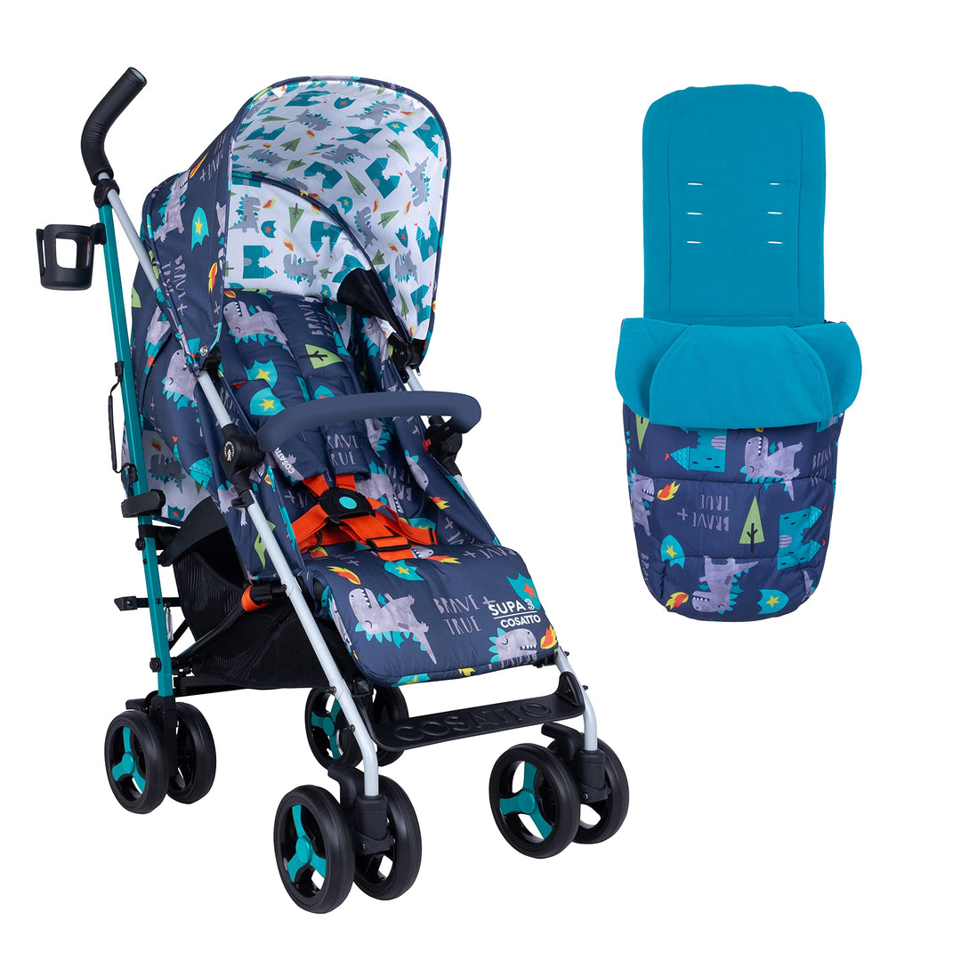 Cosatto Supa 3 Pushchair – Lightweight Stroller from Birth to 25kg - Compact Fold, Shopping Basket,