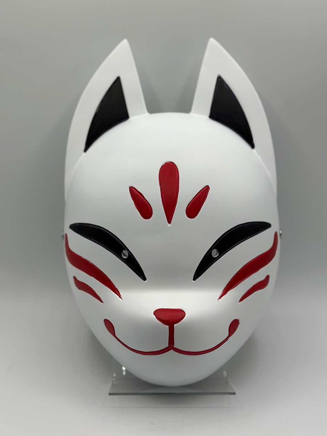 Kitsune Fuchsmaske aus Harz – Japanische Shinto-Inspiration – Handgefertigt – Anime Stil – Kostümart