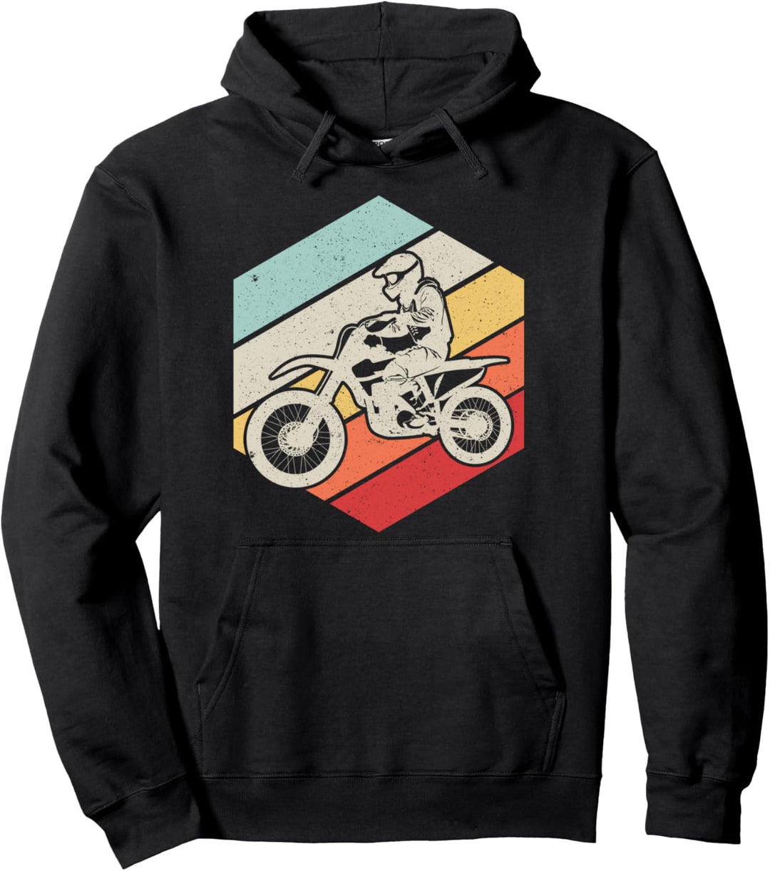 Motocross Vintage Enduro Motorrad Geschenkidee Pullover Hoodie