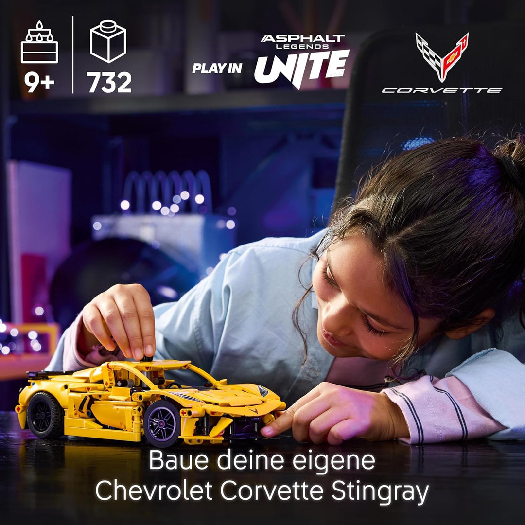 LEGO Technic Chevrolet Corvette Stingray - Bauspielzeug zum Sammeln - Spielzeug Sportwagen - Modell