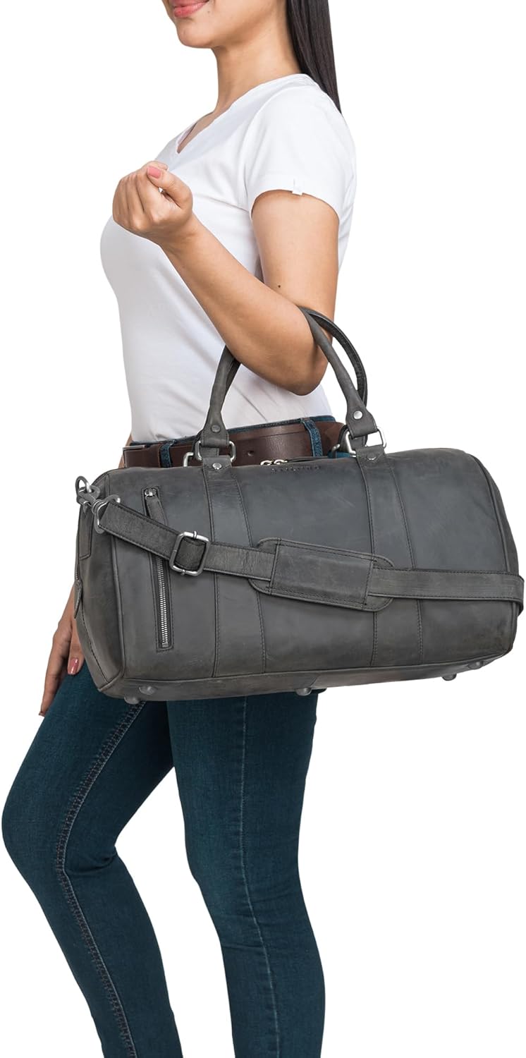 STILORD 'Keanu' Leder Weekender Herren kleine Vintage Reisetasche zum Umhängen Handgepäck Reisegepäc